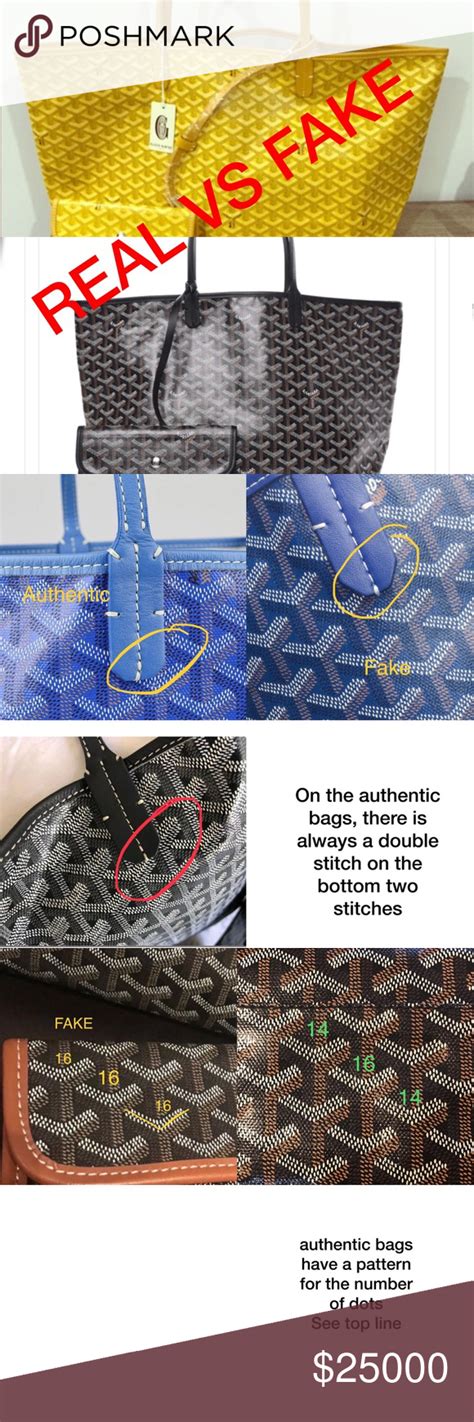 goyard bag real vs fake|authentic goyard bags.